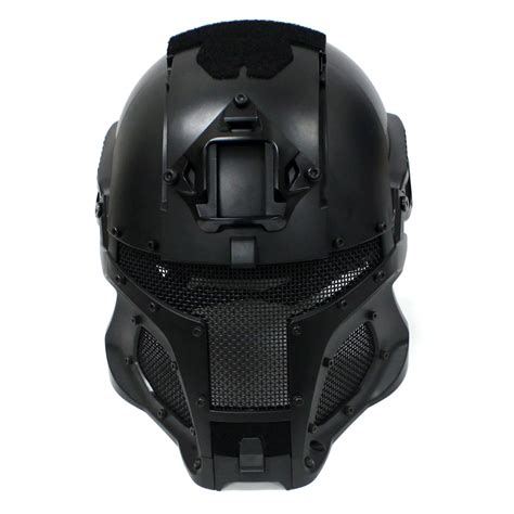 Full Face Airsoft Helmet Black Interstellar Space Battle Trooper Tactical Mask – EconoSuperStore