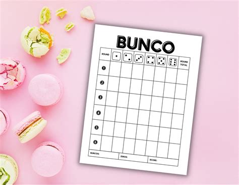 Bunco Score Sheet Dice Game Bunco Game Canva Editable Template - Etsy