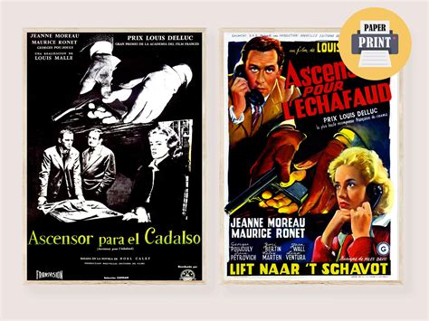 Elevator to Gallows Movie 1958 Posters Vintage Film Poster - Etsy