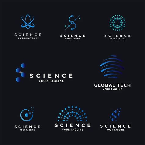 Premium Vector | Science technology logo symbol set