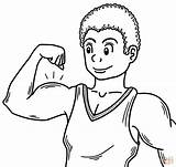 Muscle Man coloring page  Free Printable Coloring Pages sketch template