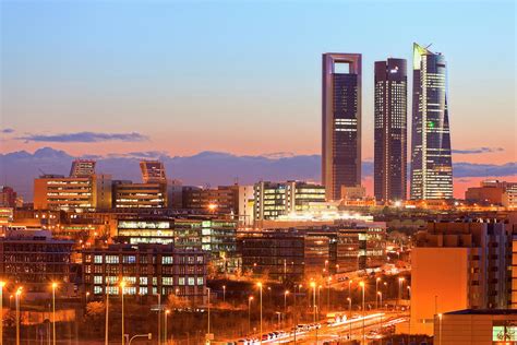 Madrid Skyline At Dusk by Fernandoah