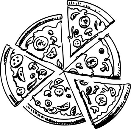 PNG Pizza Black And White Transparent Pizza Black And White.PNG Images. | PlusPNG