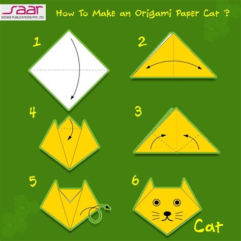 Easy steps To Make an Origami paper cat. #origami #origamicat #papercraft #paperfolding # ...