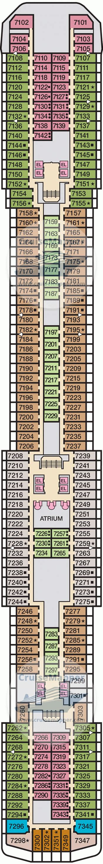 Carnival Spirit deck 7 plan | CruiseMapper