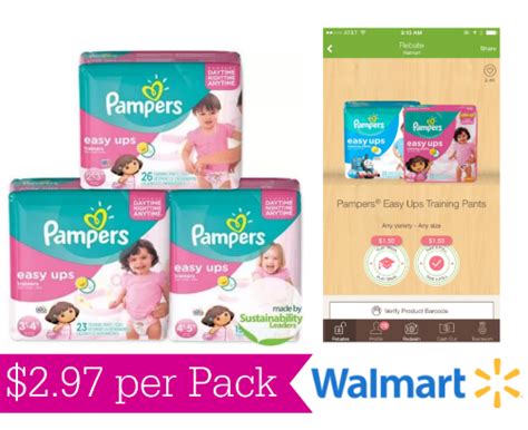 Printable Pampers Easy Ups Coupons | $2.97 at Walmart!