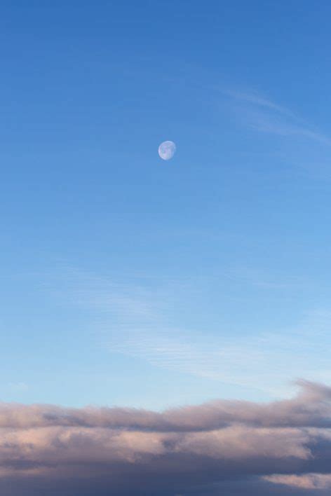 Daytime Moon in Sky Royalty Free Photo