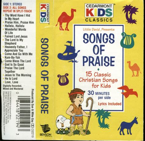 Cedarmont Kids – Songs Of Praise (1993, HX PRO B NR, Cassette) - Discogs