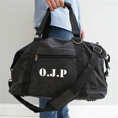 personalised weekend bag in canvas by sparks clothing | notonthehighstreet.com