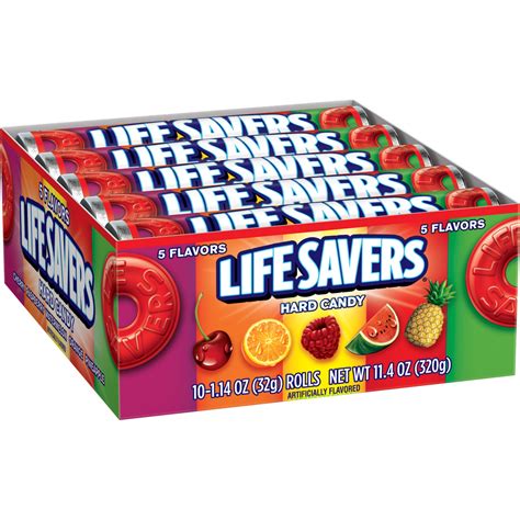 Life Savers 5 Flavors Hard Candy, 1.14 ounce (20 Single Packs) - Walmart.com - Walmart.com