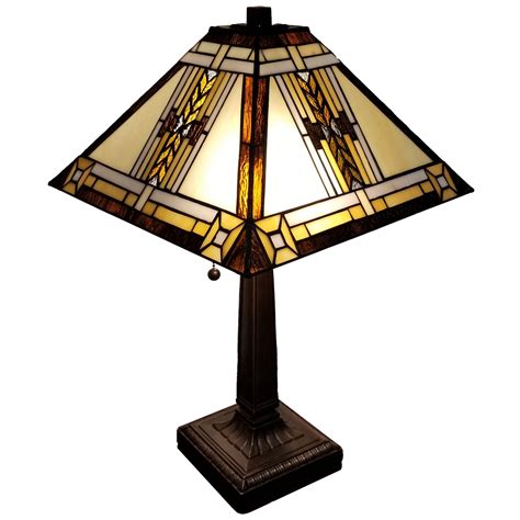 Tiffany Style 2 Light Mission Table Lamp - 23" Tall - Walmart.com