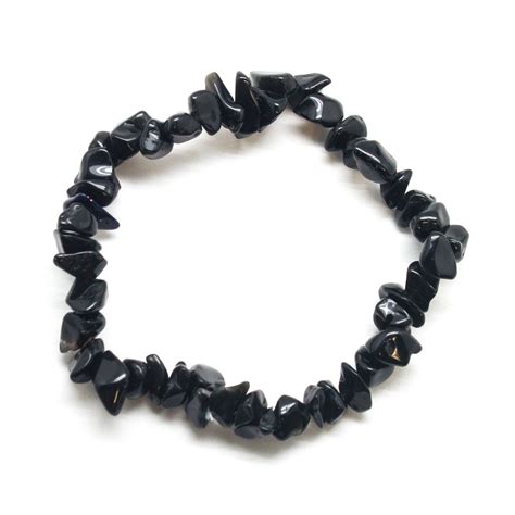 Obsidian Chip Bracelet - Crystal Vaults