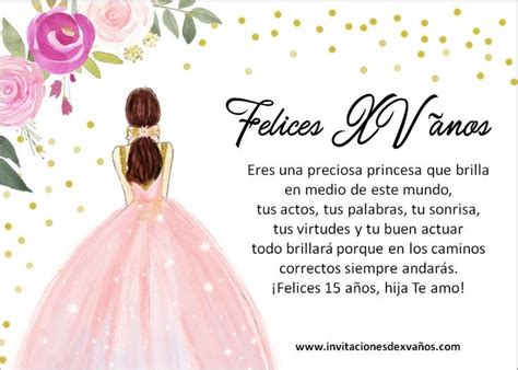 Las Mejores Invitaciones De Xv Años Para Editar Y | Frases para quinceañeras, Frases de 15 ...