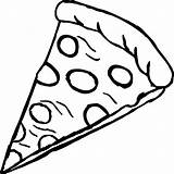 Pizza Coloring Page Printable sketch template