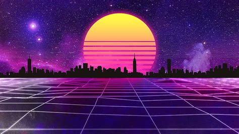 HD wallpaper: The sun, Music, The city, Stars, Space, Background, 80s ...