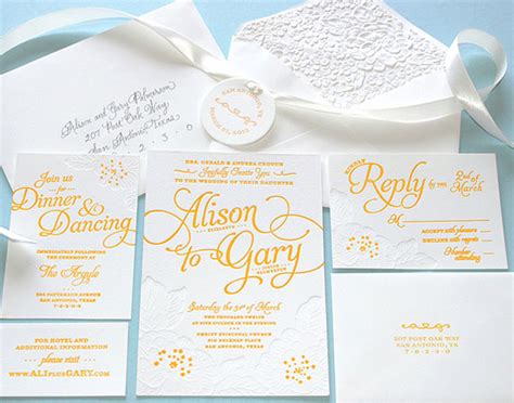 DIY Letterpress Wedding Invitations