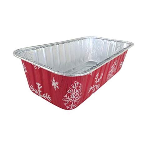 Disposable Aluminum Holiday 2 lb. Loaf Pans with Clear Snap on Lid ...