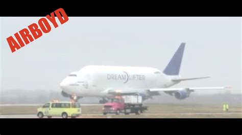 Boeing Dreamlifter Takeoff Jabara Airport Wichita KS - YouTube