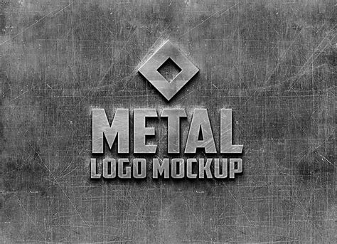 Free Photorealistic Metal Logo Mockup PSD - Good Mockups