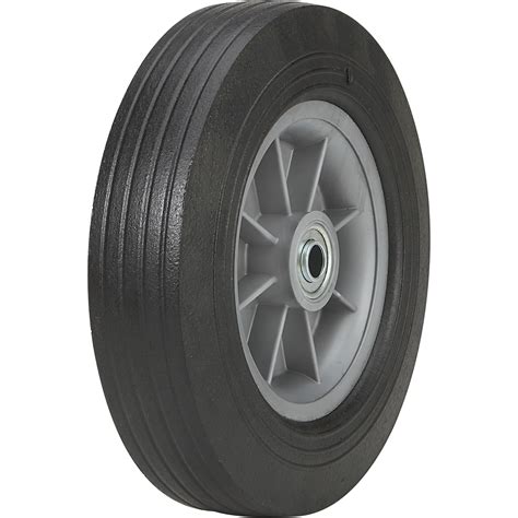 Martin Flat-Free Solid Rubber Tire and Poly Wheel — 10 x 2.75 Tire ...