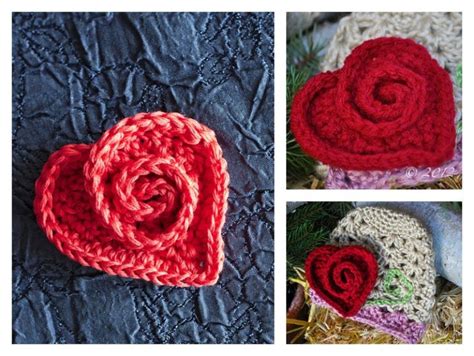 Rosy Heart Free Crochet Pattern | Crochet heart pattern, Free crochet pattern, Crochet placemat ...