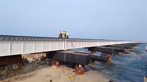 New Pamban Bridge Work 82% Completed | New Pamban Bridge Construction Work Current updation ...