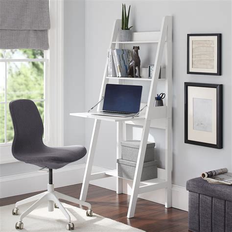 Mainstays Contemporary 3 Shelf Ladder Desk, White Finish – BrickSeek