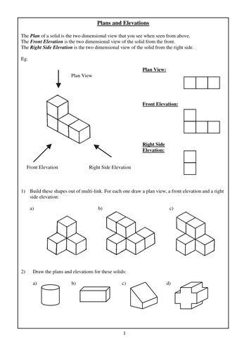 Plans and Elevations | Teaching Resources