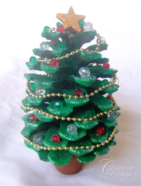 Pinecone Christmas Tree Craft | Celebrating Holidays