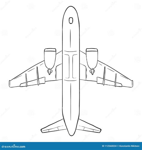 Simple airplane drawing side view cabin - reelgsa