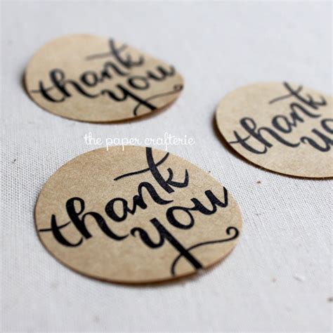 Thank You Kraft Brown Stickers Label Seal Tag Pack of 60 - Etsy