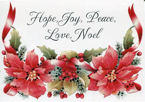 Religious Christmas Cards - "Hope, Joy, Love Peace, Noel" - Christmas ...