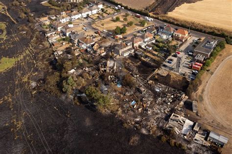 Wennington fire: Apocalyptic pictures show devastating fire from above ...