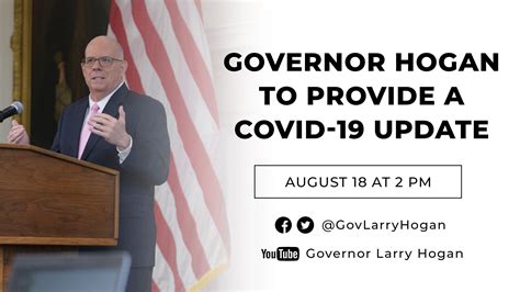 Governor Larry Hogan on Twitter: "I will provide a live #COVID19 update today at 2 p.m. Tune in ...