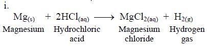 Write balanced equation for the reaction between magnesium and hydrochloric acid. - Sarthaks ...