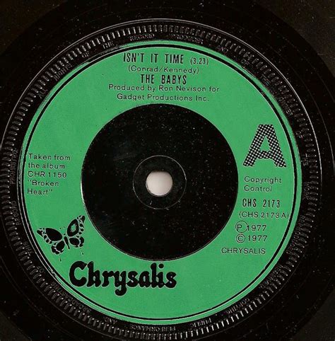 The Babys - Isn't It Time (1977, Green Labels, Vinyl) | Discogs