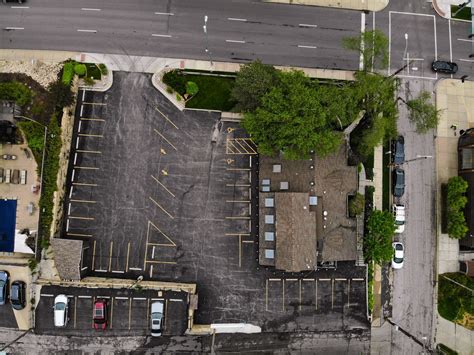 An aerial view of our expanded parking lot! - Dr. Mingos & Associates