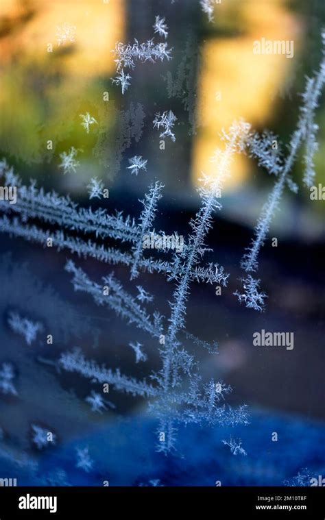 frost patterns on glass Stock Photo - Alamy