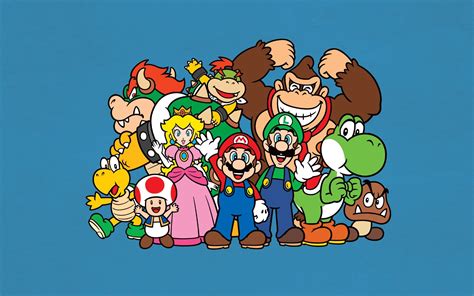 Mario bros, Luigi, Yoshi, Princess peach, Donkey kong, Toad, HD Wallpaper | Rare Gallery