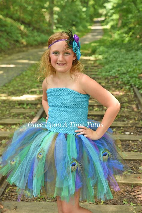 Peacock Dress Halloween Costume Kids Peacock Costume - Etsy