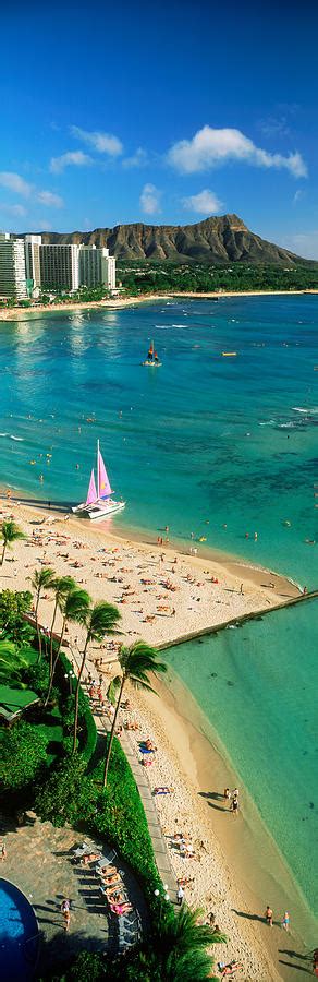 Aerial View Of A Beach, Diamond Head Photograph by Panoramic Images ...