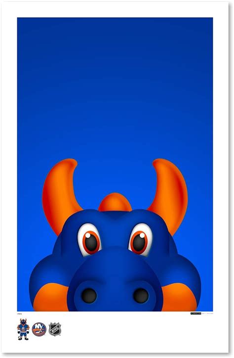 Amazon.com: Sparky The Dragon Minimalist New York Islanders Mascot Art ...