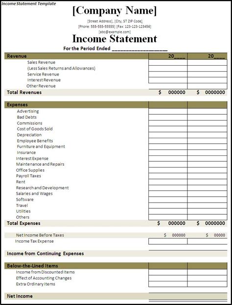 What Is The Income Statement And Examples