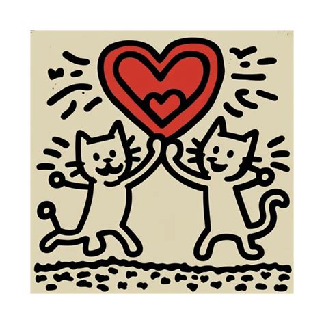 Funny Keith Haring, cats lover - Keith Haring - T-Shirt | TeePublic