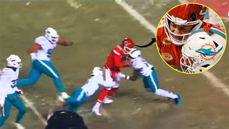 WATCH: Patrick Mahomes takes helmet-rattling hit from DeShon Elliott as ...