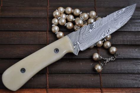 Handcrafted Full Tang Bushcraft Knife With Bone Handle