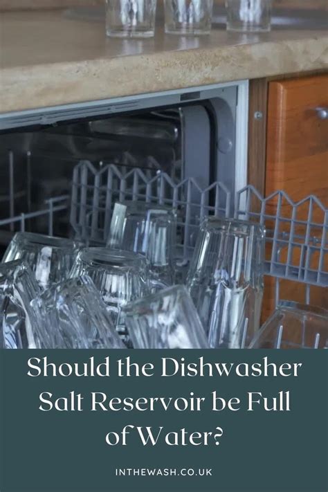 Should the dishwasher salt reservoir be full of water – Artofit