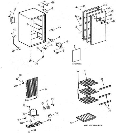 Assembly View for UPRIGHT FREEZER PARTS | FP5DXARWH