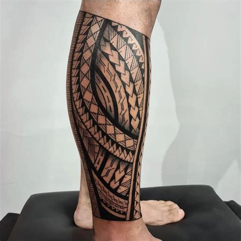 Hawaiian Leg Tattoos For Men