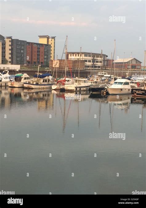 swansea marina boats at SA1 Swansea South Wales UK Stock Photo - Alamy